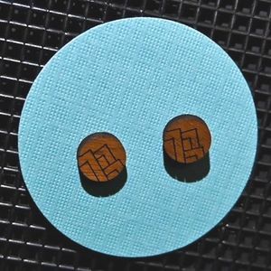 Circle with Mountains Wooden Earrings